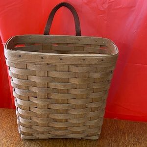 1992 Longaberger Tall Key Basket Only  9.5” Tall x 9 3/4” Wide x 5.5” Deep